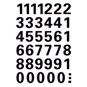 Etiketter HERMA Vario Tal 0-9 sort 15mm