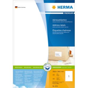 Etiketter HERMA Premium A4 199,6x289,1 (100)