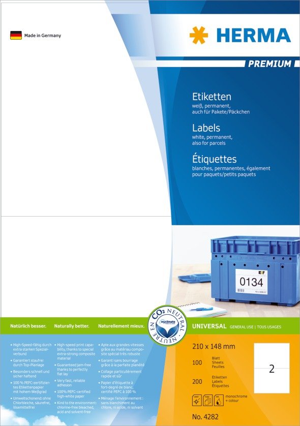 Etiketter HERMA Premium A4 210x148 (100)