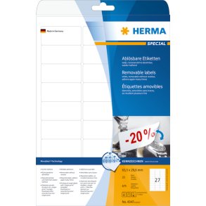 Etiketter HERMA Movables 63,5x29,6 (25)
