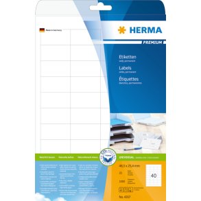 Etiketter HERMA Premium A4 48,5x25,4 (25)