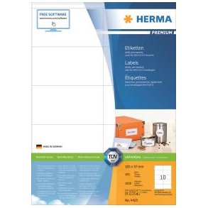 HERMA Premium Etiketter A4 105x57mm 100ark