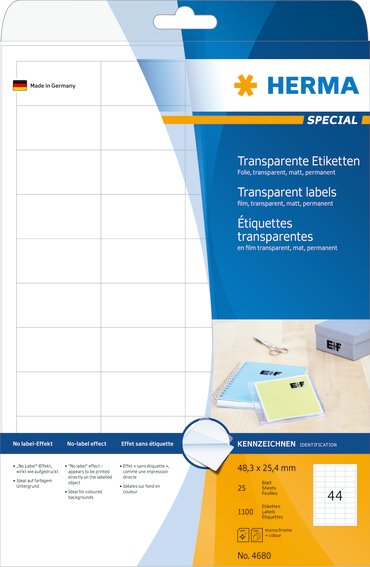 Herma Label Klar 48,3x25,4mm