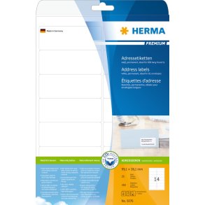 Etikett HERMA Premium A4 99,1x38,1 (25)