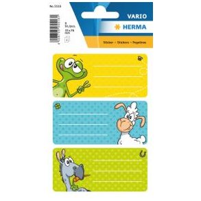 Bogetiketter Med Dyr 9stk