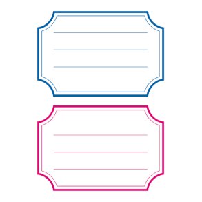 Etiketter Rd Bl Ramme