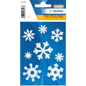 Herma Stickers Magic Snefnug i Hvid Filt