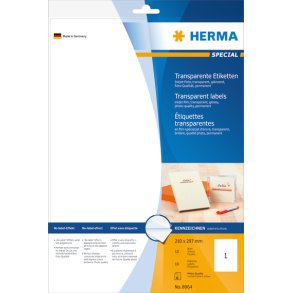 Etiketter Herma Inkjet transpar. 210x297 (10)