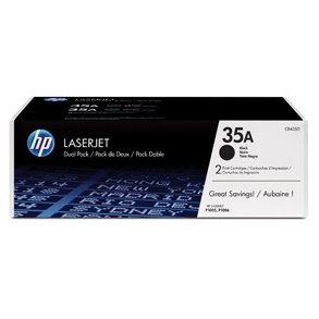 LaserJet 35A black toner, (2) dual-pack