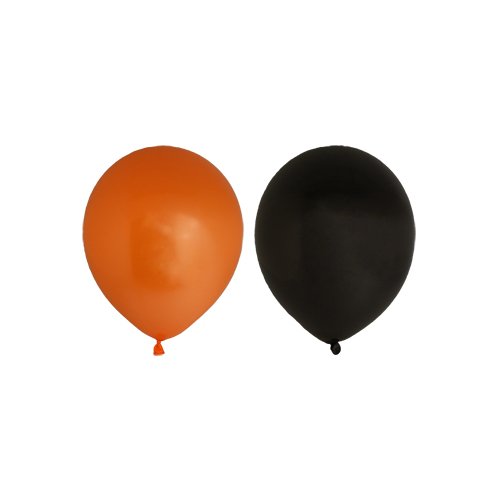 Halloween Balloner Sort &amp; Orange 10 stk