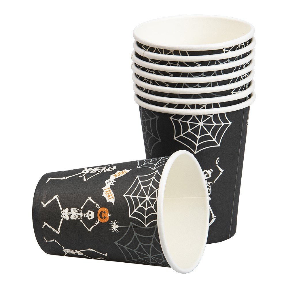 Halloween Papkrus Sort 8 stk