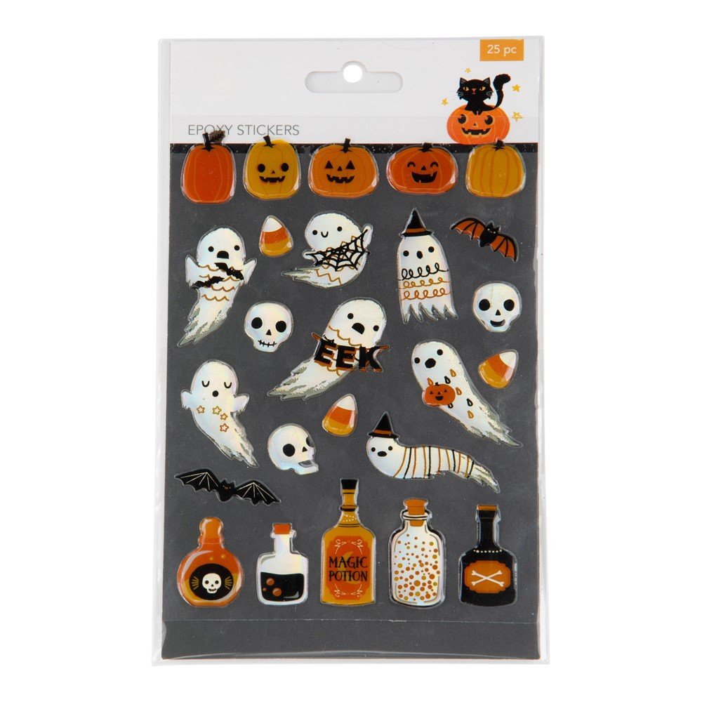 Halloween Spgelse Epoxy Stickers 1 Ark