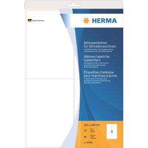 Herma adresse etiket t/skrivemaskine 102x148 (80)