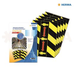 Herma etiket "Gulv markering m/pictogram" sort/gul