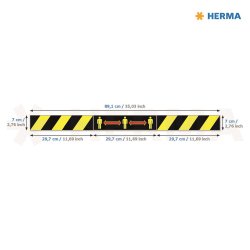 Herma etiket "Gulv markering m/pictogram" sort/gul