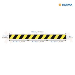 Herma etiket "Gulv markering" sort/gul (5)
