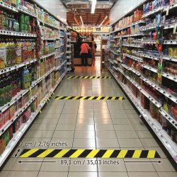 Herma etiket "Gulv markering" sort/gul (5)