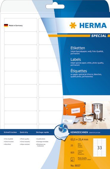 Herma etiket Special Inkjet 63,5x25,4 (825)