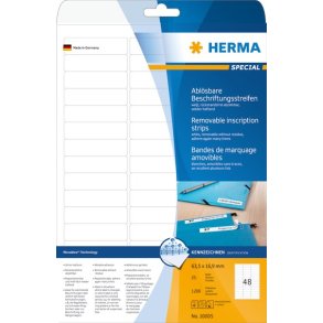 Herma etiket aftagelig 63,5x16,9 (1200)