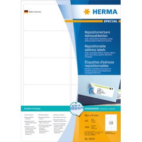 Herma etiket aftagelig 99,1x57 (1000)