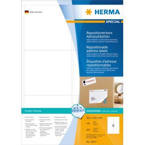 Herma etiket aftagelig 99,1x93,1 (600)