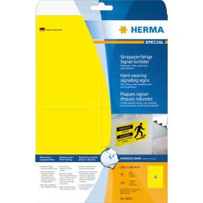 Herma etiket film ekstra strk 105X148 gul (100)