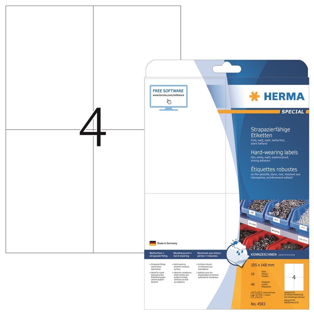 Herma etiket film ekstra strk 105x148 mat (40)