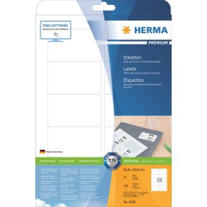Herma labels 83,8x50,8 hvide 25 ark
