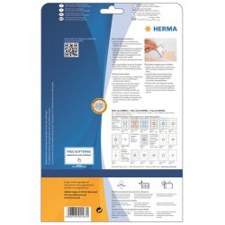 Herma navne/tekstil etiket aftagelig 80x50 hvid