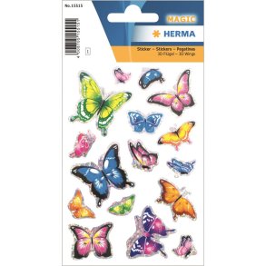 Herma stickers Magic sommerfugle 3D (1)