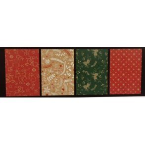 Julepapir 0,7x2m Kraftpapir 4ass motiver