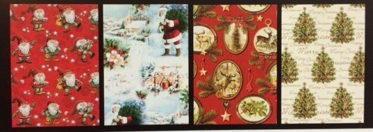 Julepapir 0,7x5m 4 Assorteret Motiver