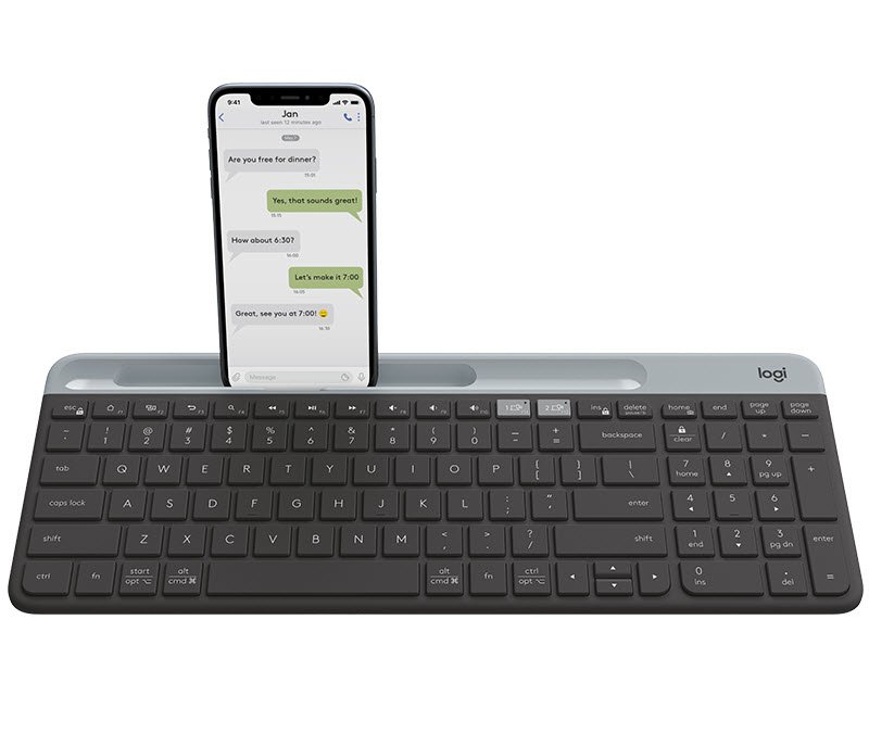 K580 Slim Multi-Device Wireless Keyboard, Graphite