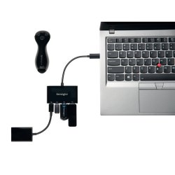 Kensington Hub CH1000 USB-C 4-Port Hub, Black