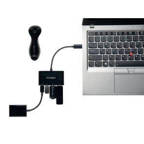 Kensington Hub CH1000 USB-C 4-Port Hub, Black
