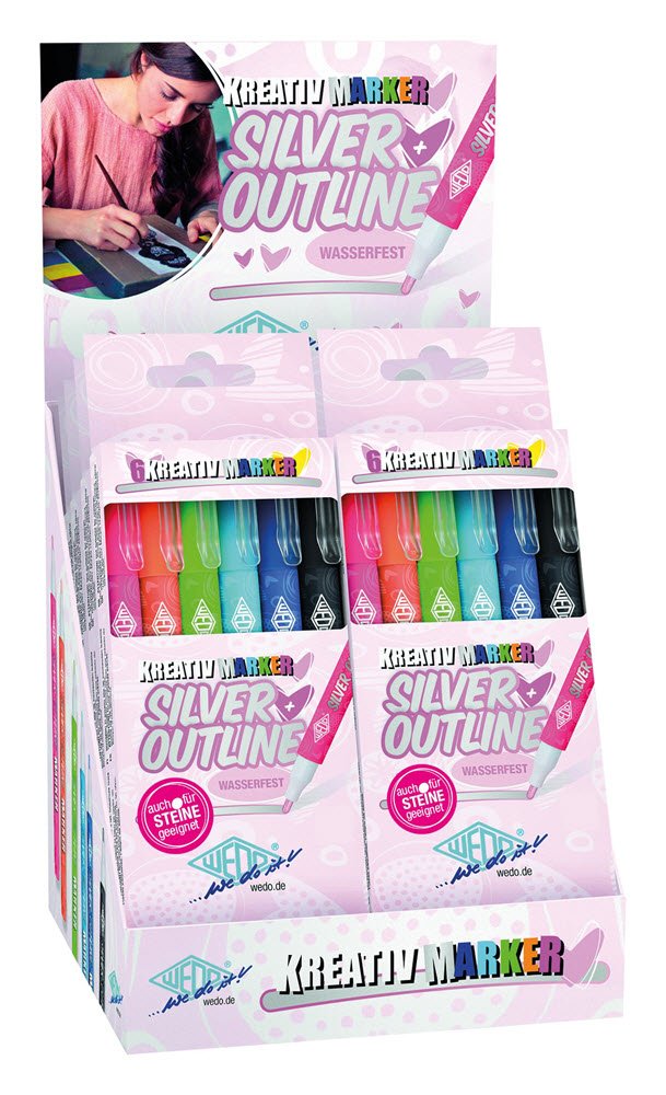 Kreative outliner pen assorted (6)