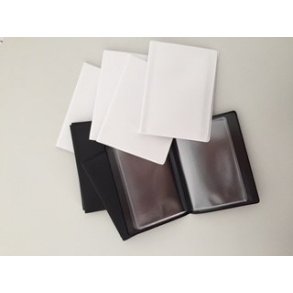 Kreditkort mappe sort/hvid