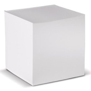 Kubus blok 9x9cm 700 ark hvid