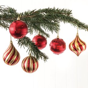 Kugle til ophng plastik med glimmer 8cm