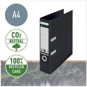 Leitz Brevordner recycle 180 A4 80mm sort