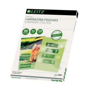 Leitz Lamineringslomme 80my A4 100stk