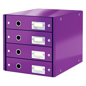 Skuffekabinet ClickogStore 4 skuf WOW lilla