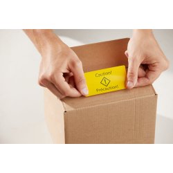 LW 54x101mm Shipping / Name Badge labels yellow