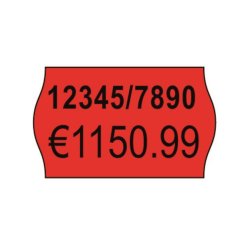 Labels 26x16 G2 fluor red 10-rolls