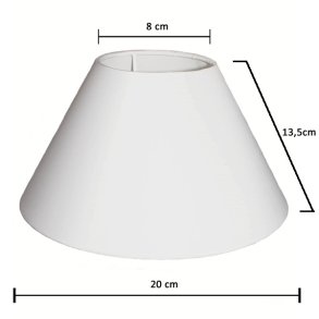 Lampeskrm London m klemme til kertepre 20cm hvid