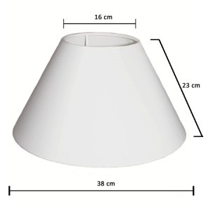 Lampeskrm London m/ brering og lg 38cm hvid