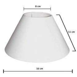 Lampeskrm London med klemme kronepre 16cm hvid