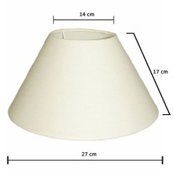 Lampeskrm creme 27cm London m/lg og klemme (E27)