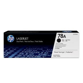 LaserJet 78A black toner, (2) dual-pack