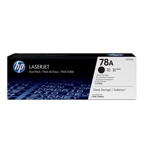 LaserJet 78A black toner, (2) dual-pack